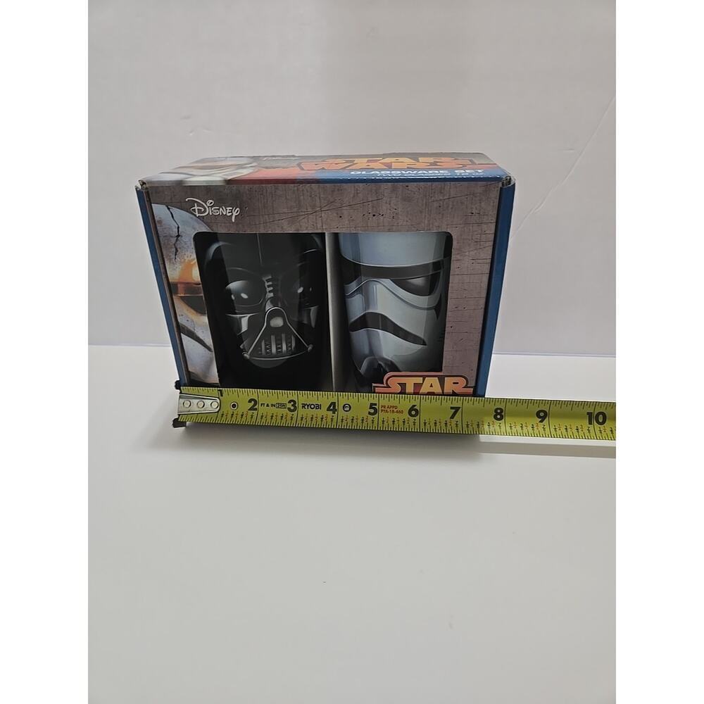 STAR WARS DISNEY COLLECTIBLES GLASSWARE DRINK GLASS MUGS 16OZ GIFT SET - Picture 8 of 9